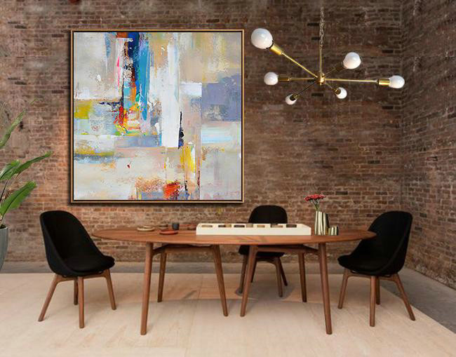 Original Artwork Extra Large Abstract Painting,Oversized Palette Knife Painting Contemporary Art On Canvas,Hand Painted Aclylic Painting On Canvas,Blue,Yellow,Nude,Pink,Red.etc